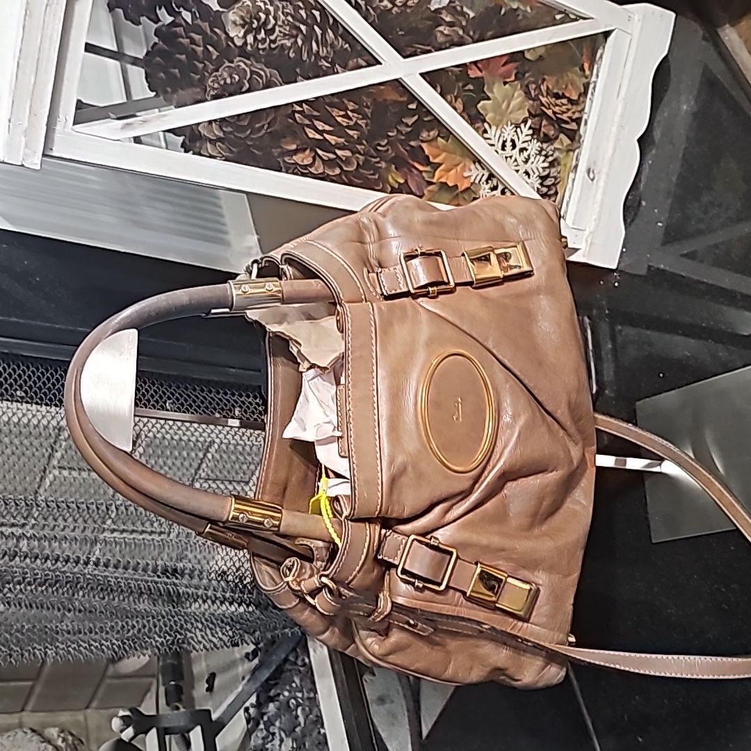 Chlo Leather Brown Satchel